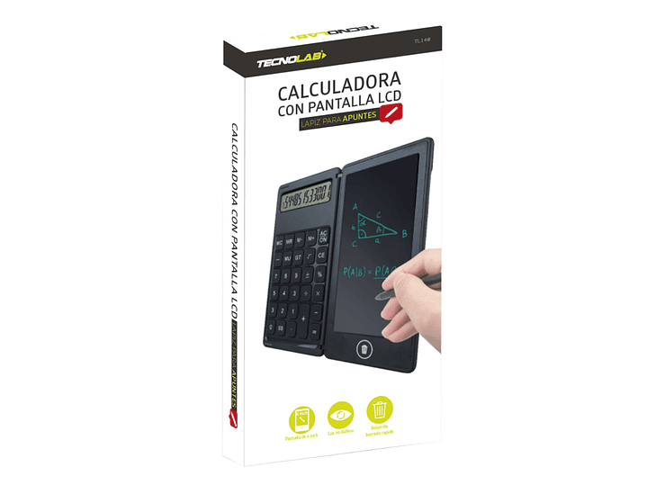 Calculadora LCD con Pantalla de Escritura TL140 Tecnolab 2