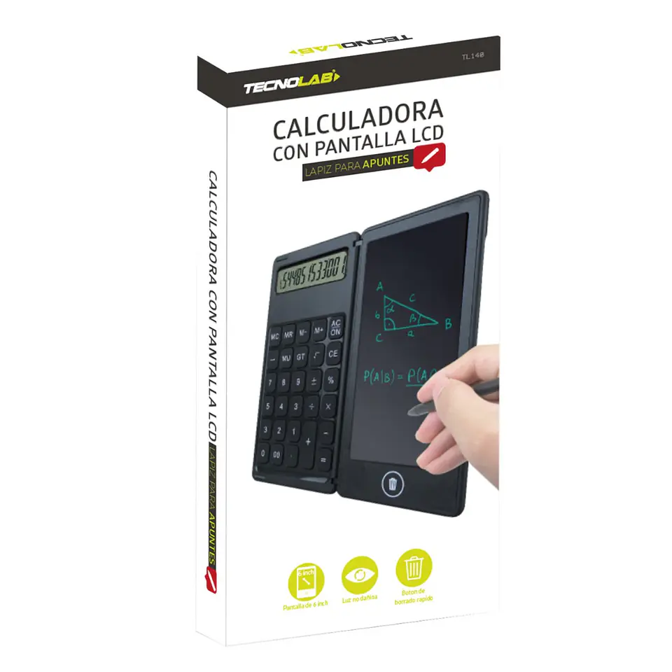 Calculadora LCD con Pantalla de Escritura TL140 Tecnolab 2