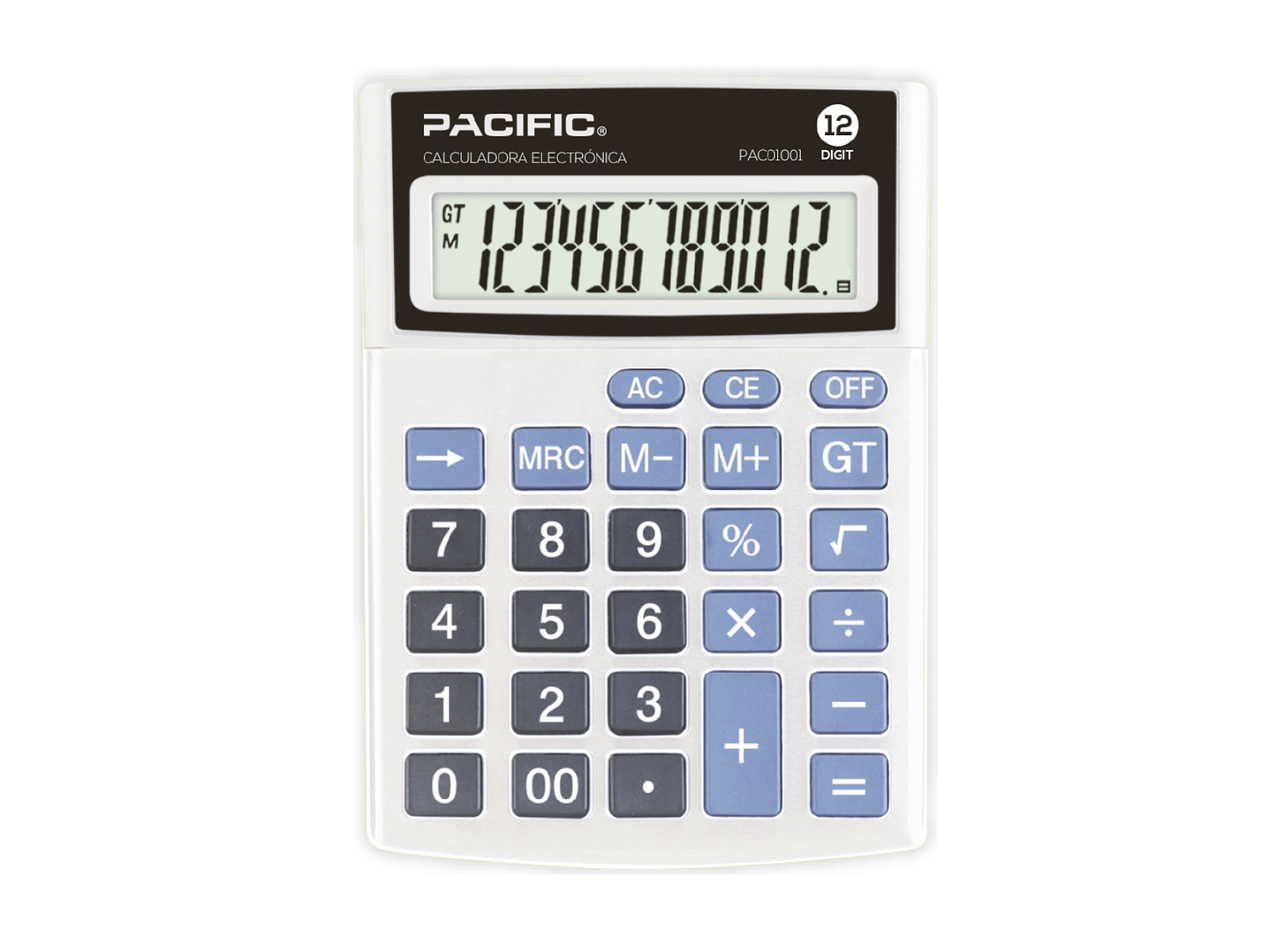 Calculadora Electrónica Pacific 12 Digitos PAC01001 1