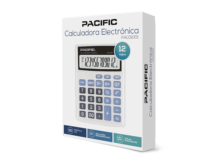 Calculadora Electrónica Pacific 12 Digitos PAC01001 5