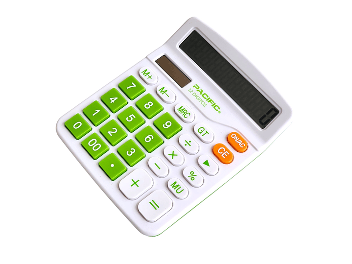 Calculadora Electrónica Pacific 12 dig PAC01122G Verde 1