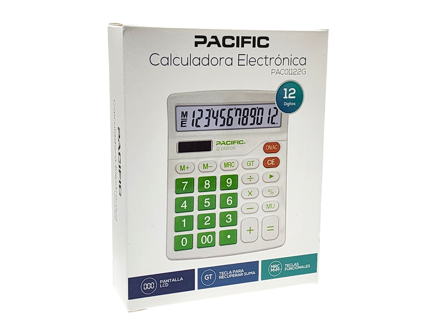 Calculadora Electrónica Pacific 12 dig PAC01122G Verde 4