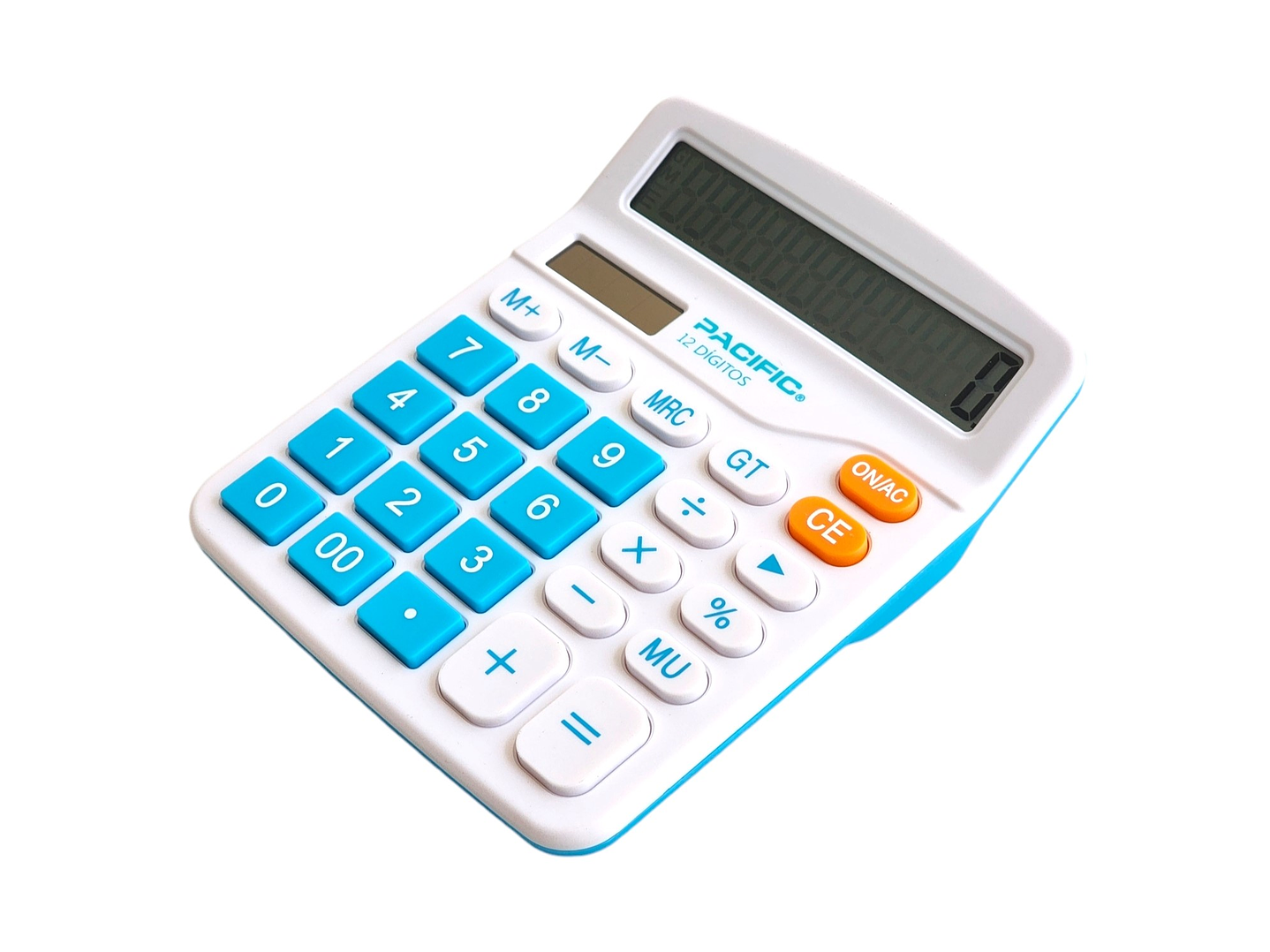 Calculadora Electrónica Pacific 12 dig PAC01122LB Celeste 1