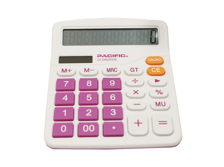 Calculadora Electrónica Pacific 12 dig PAC01122P Rosa 2