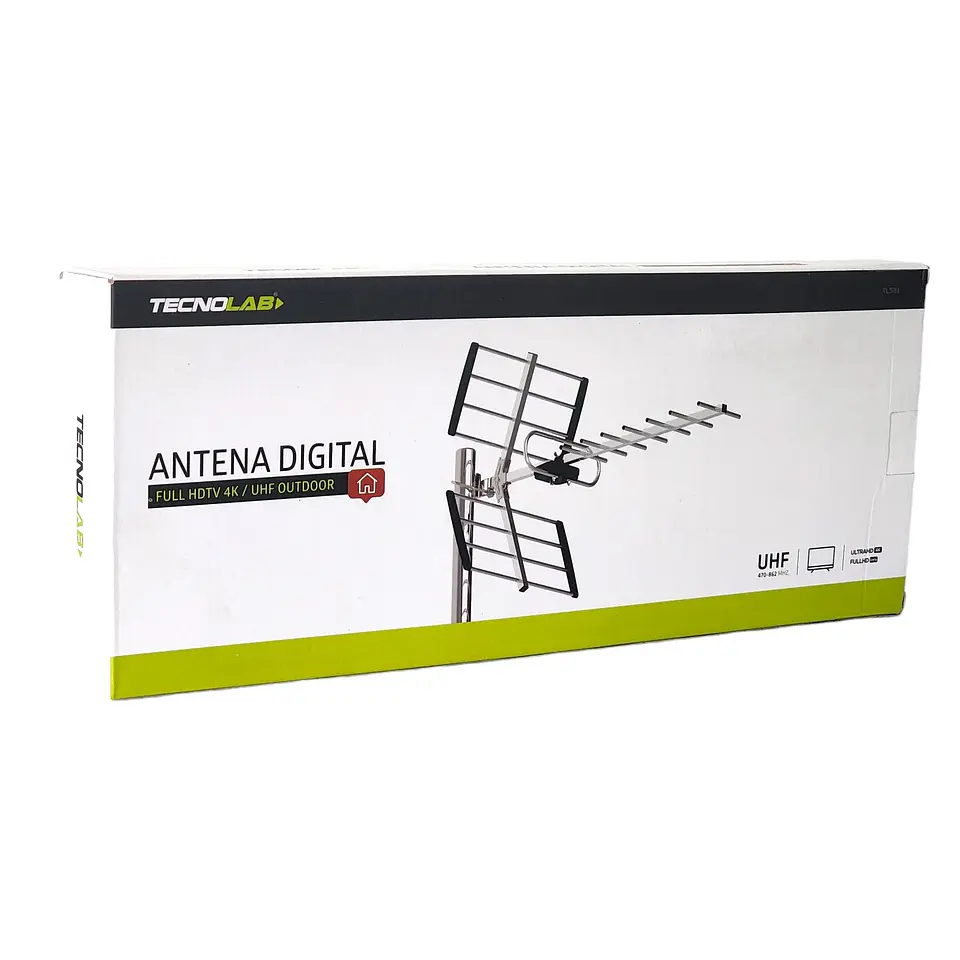 Antena Digital para TV Exterior 10-13 dB HDTV & 4K Tecnolab 4