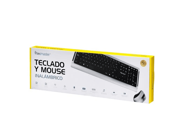 Kit Combo Teclado y Mouse Inalámbrico Tecmaster LD100 3