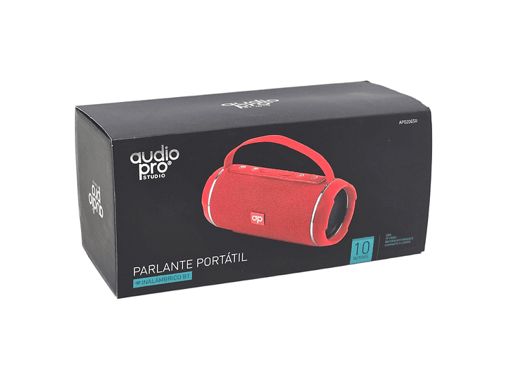 Parlante Inalámbrico BT Audiopro Usb/Sd AP02065R Rojo 2