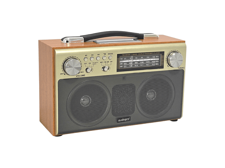 Radio Retro BT Vintage Audiopro Portátil AP02056 1