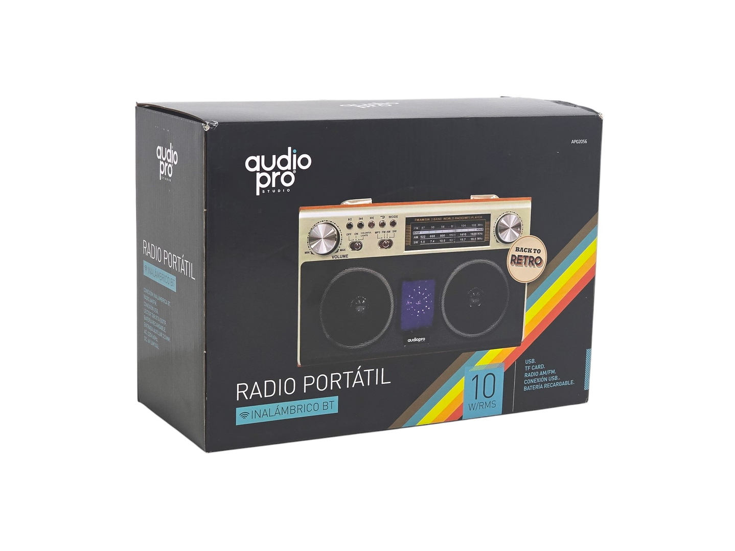 Radio Retro BT Vintage Audiopro Portátil AP02056 5