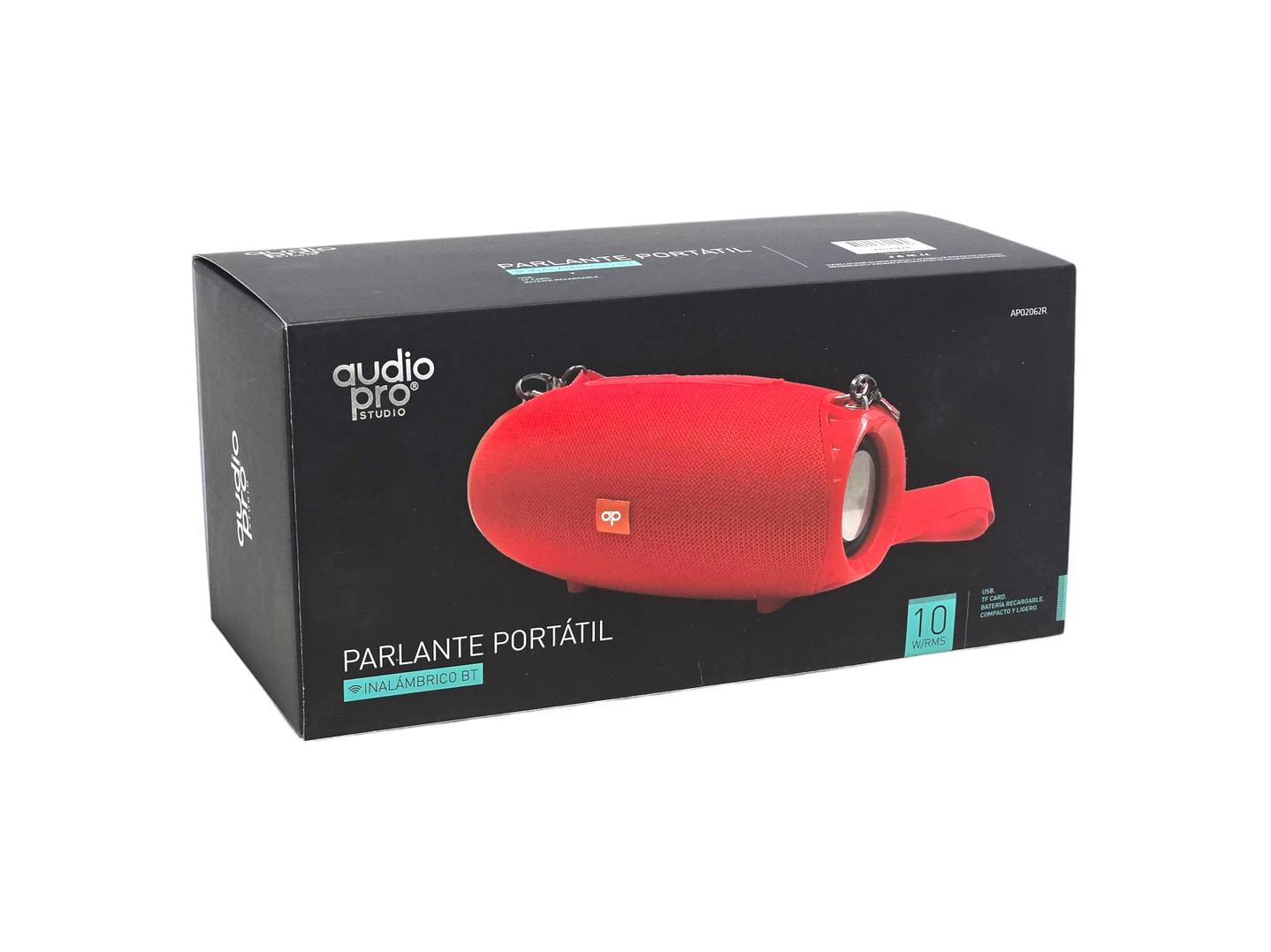 Parlante Inalámbrico BT Audiopro Usb/Sd Ap02062R Rojo 2