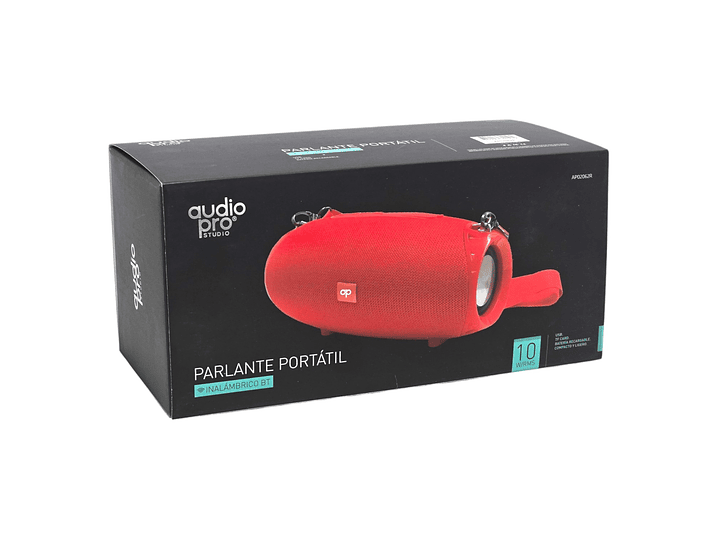 Parlante Inalámbrico BT Audiopro Usb/Sd Ap02062R Rojo 2