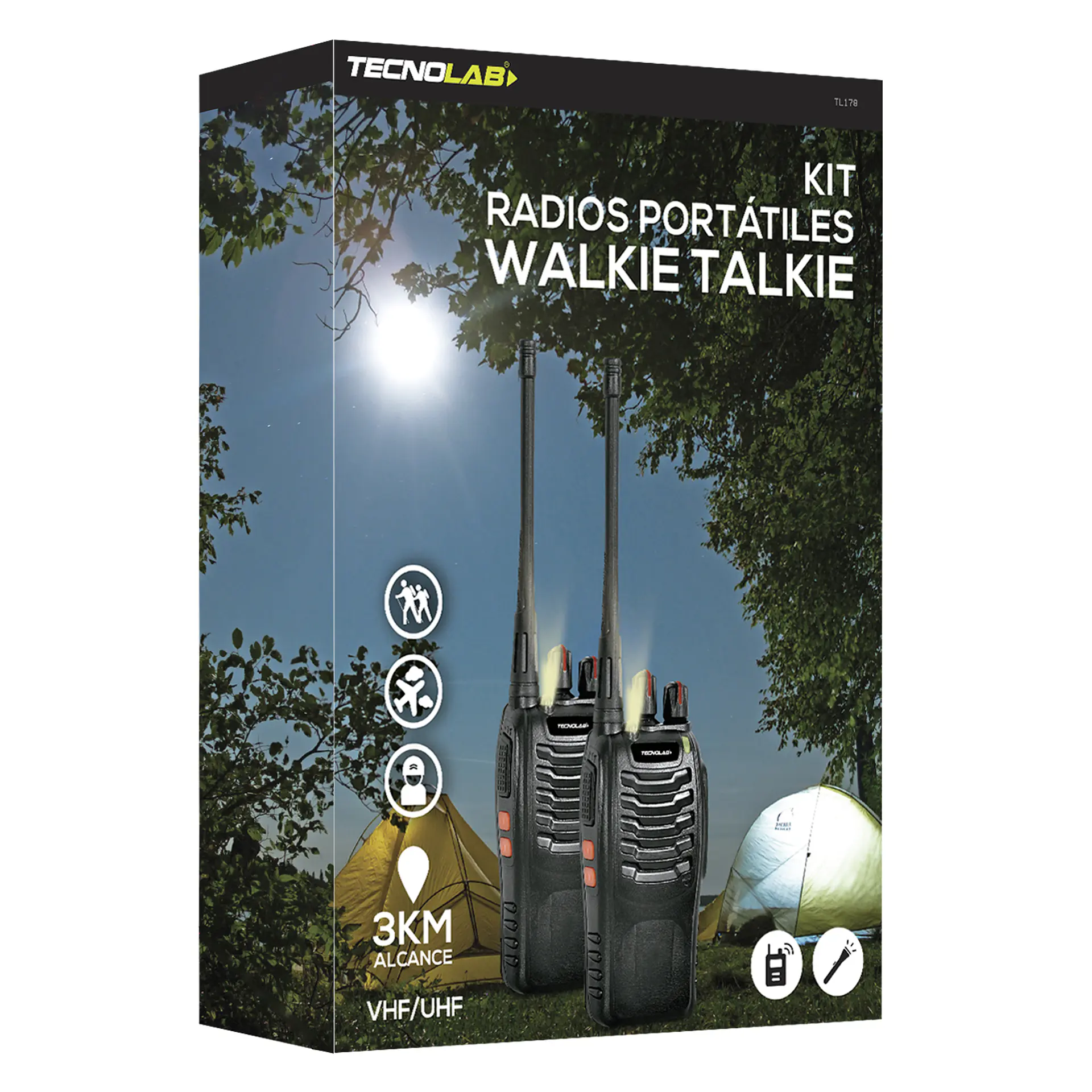 Pack 2 Radio Transmisores Walkie Talkies Tecnolab TL178 4