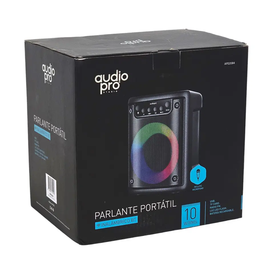Parlante Inalámbrico Bt Audiopro C/Mic Ap02084 10w  7