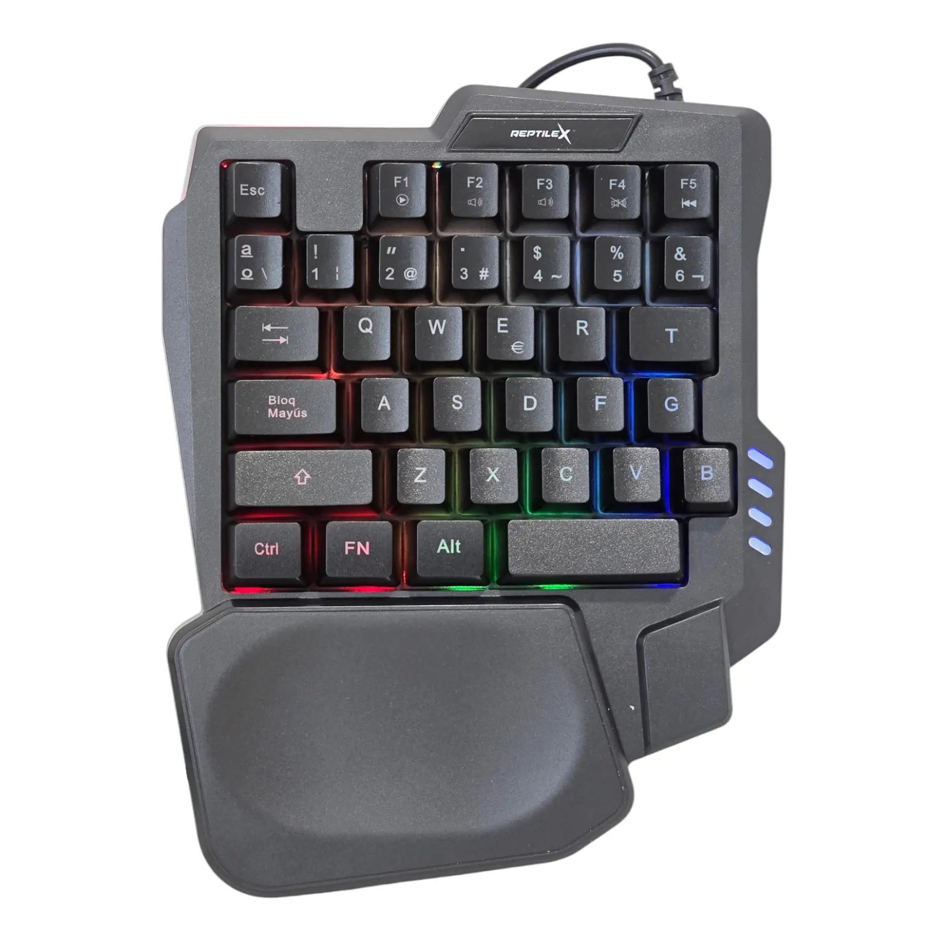 Teclado Gamer Retroiluminado Reptilex Una Mano Rx0056 1