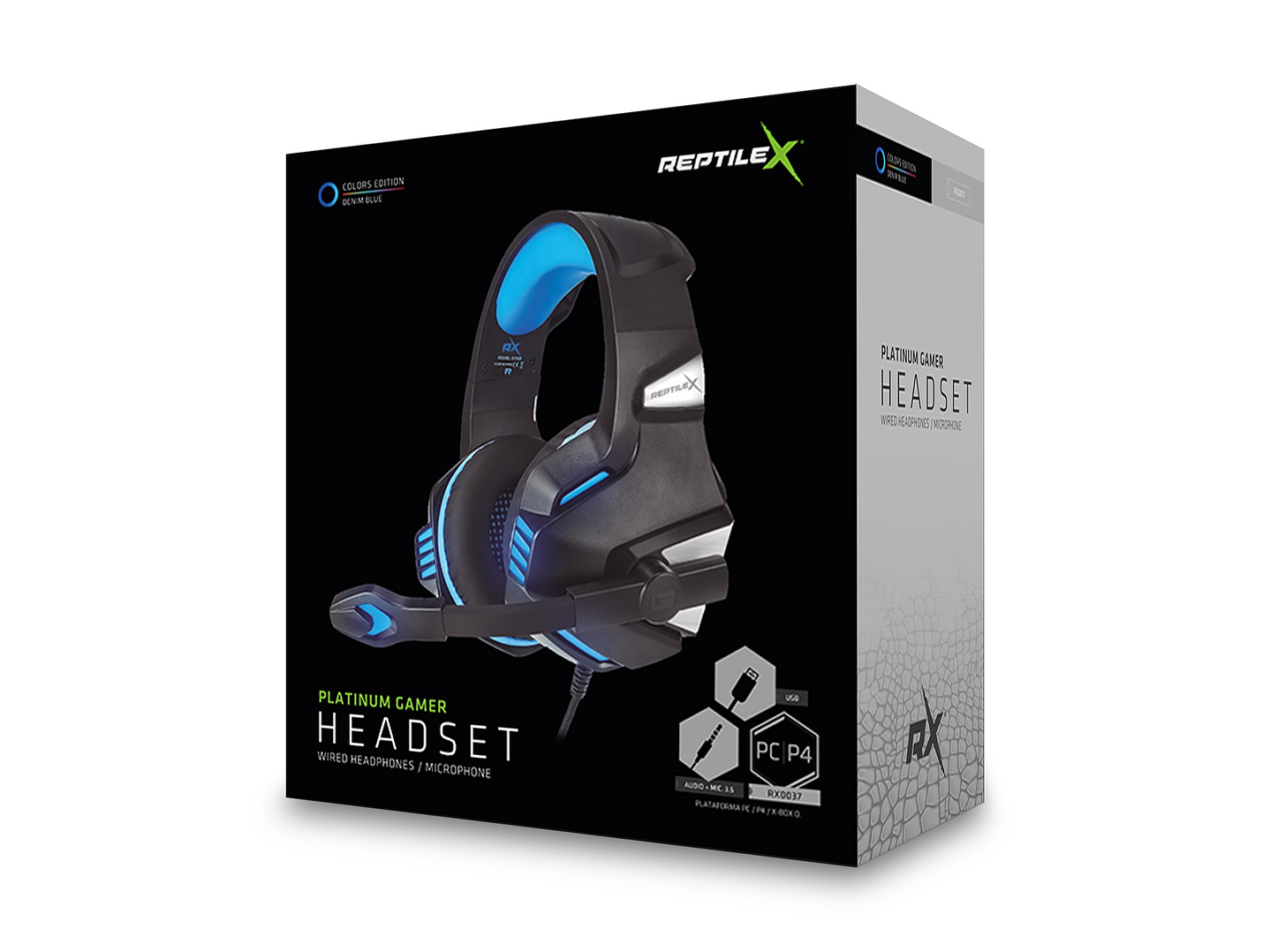 Audífonos Gamer Platinum Reptilex Rx0037 Azul 2