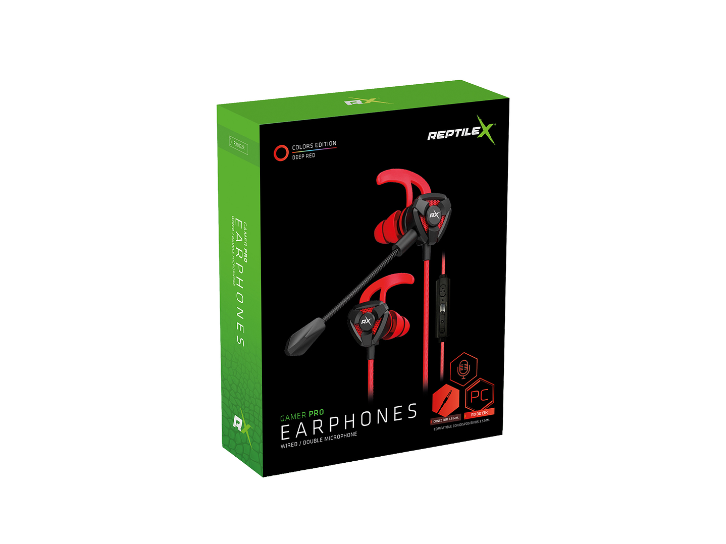 Audífonos Gamer ReptileX RX0032R Mic Desmontable Rojo 4