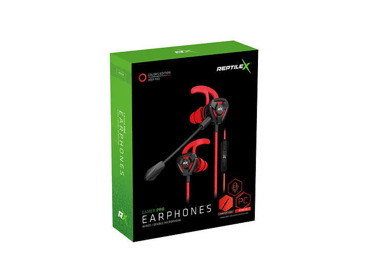 Audífonos Gamer ReptileX RX0032R Mic Desmontable Rojo 4