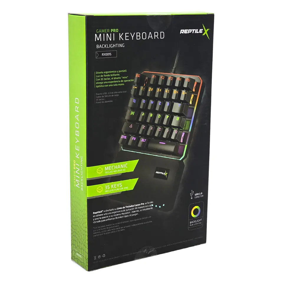 Teclado Gamer de una mano Mecanico RGB Backlighting Rx0015 5