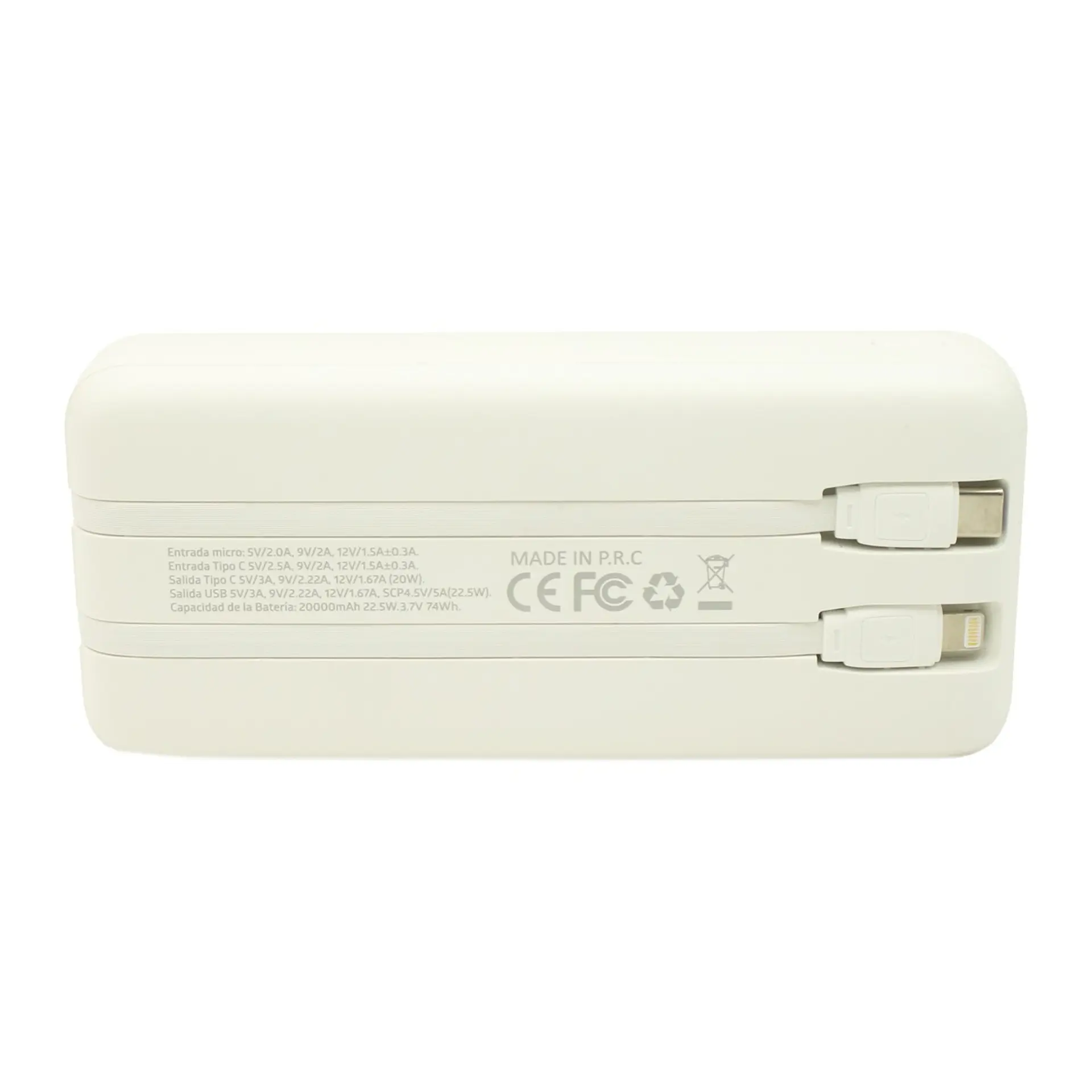 Batería Portátil Powerbank 20.000 Tecnolab TL547W 2