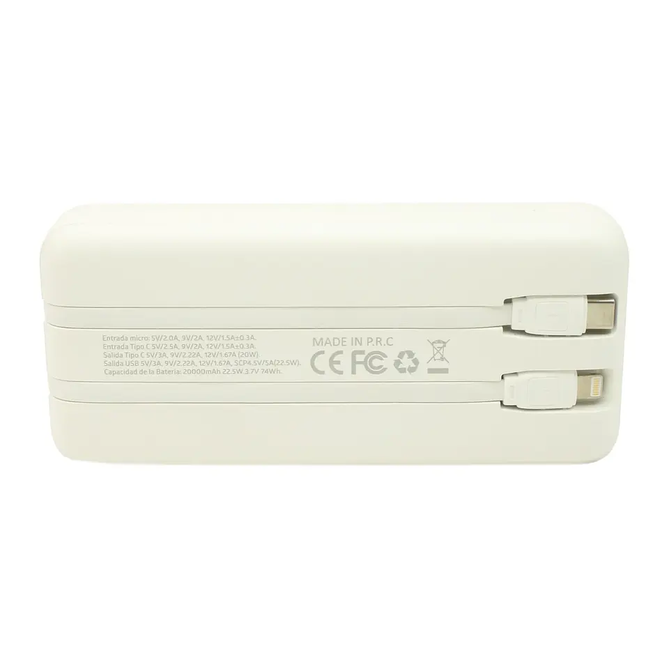Batería Portátil Powerbank 20.000 Tecnolab TL547W 2