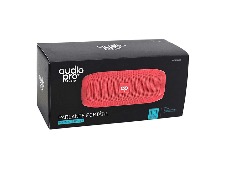 Parlante BT Audiopro 10w Inalámbrico AP02066R Rojo 2
