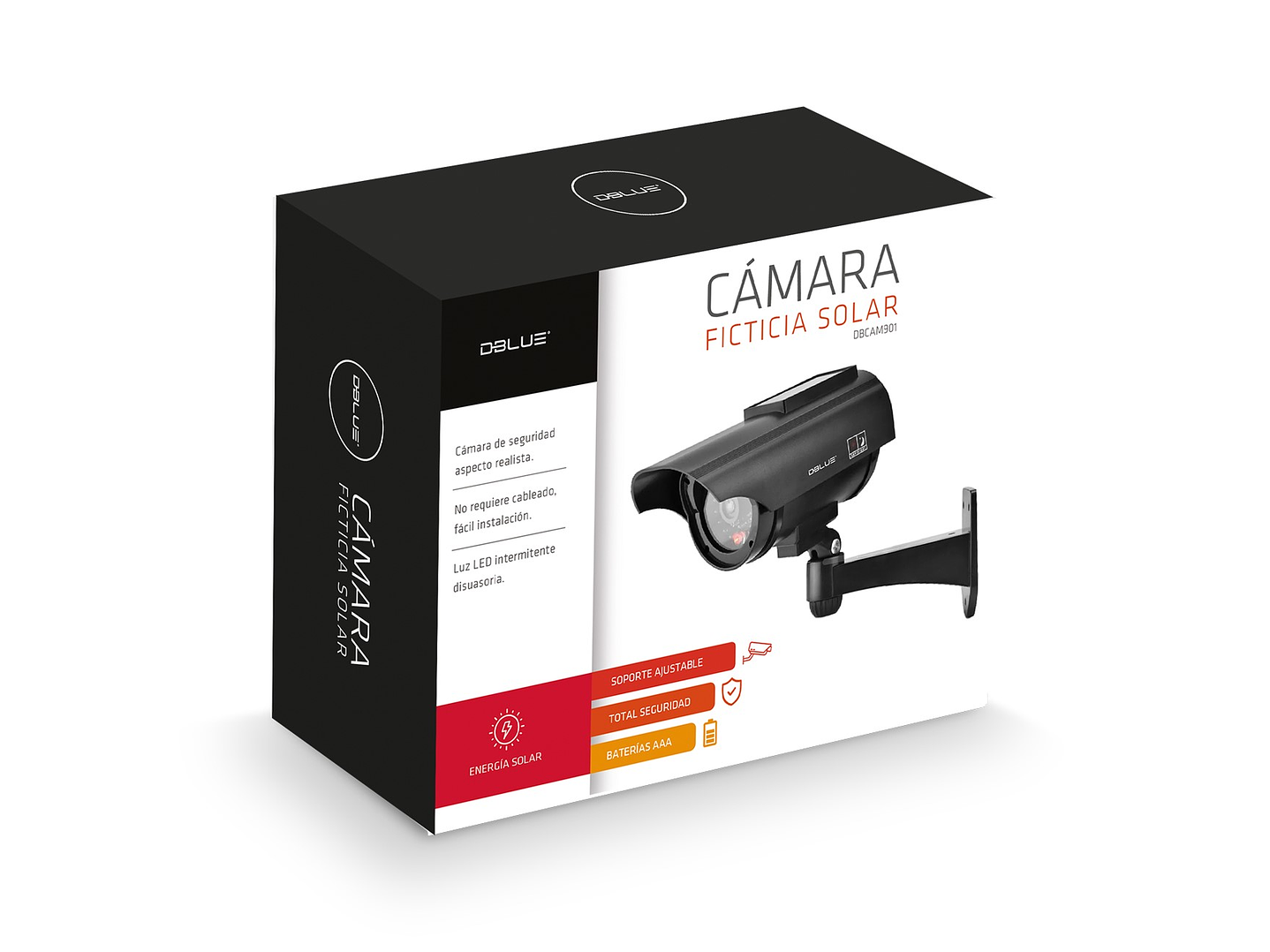 Cámara de Seguridad Ficticia Solar Dblue DBCAM901 2