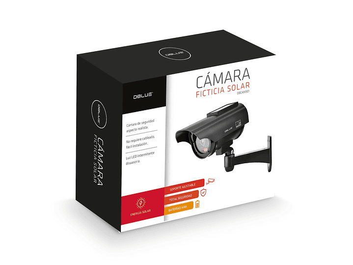 Cámara de Seguridad Ficticia Solar Dblue DBCAM901 2
