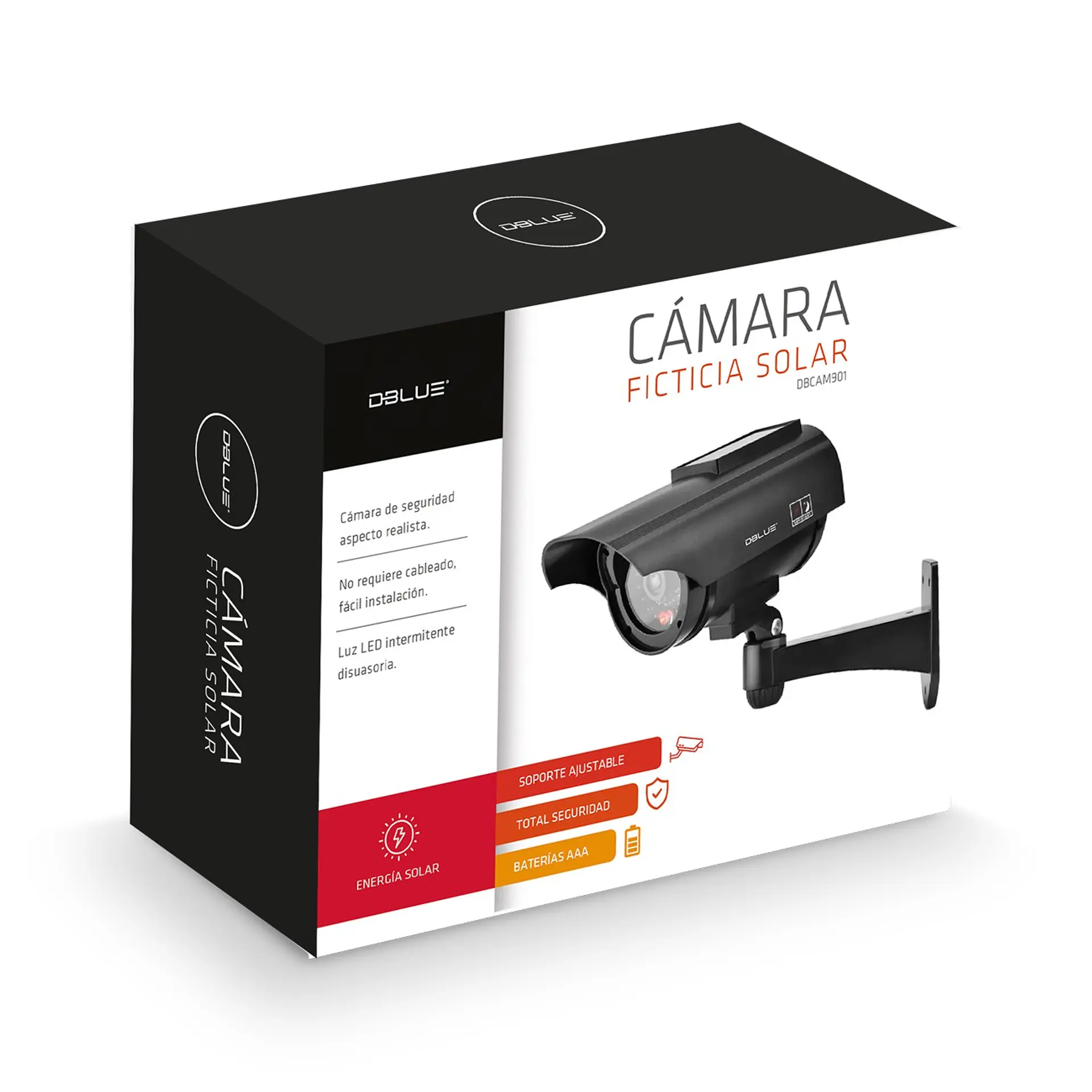 Cámara de Seguridad Ficticia Solar Dblue DBCAM901 2