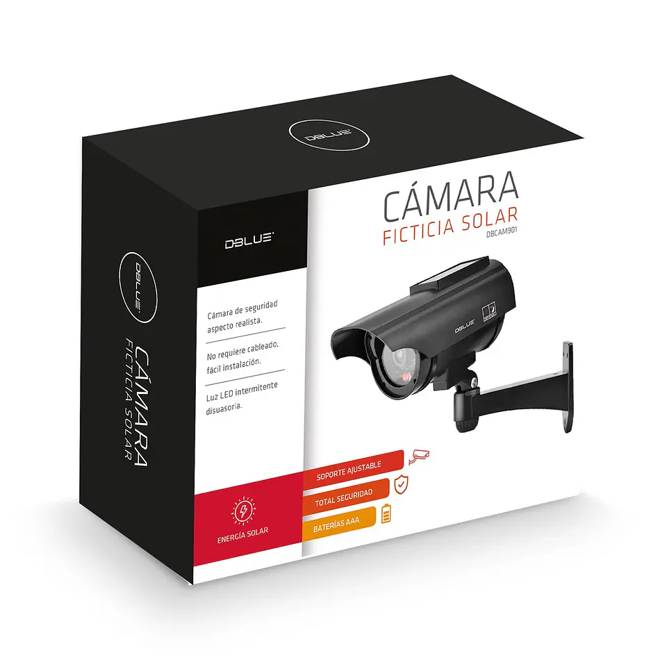 Cámara de Seguridad Ficticia Solar Dblue DBCAM901 2