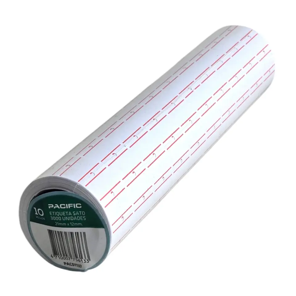 Pack 10 Rollo 3.000 Etiquetas Sato Standar Pacific Mx-5500 4