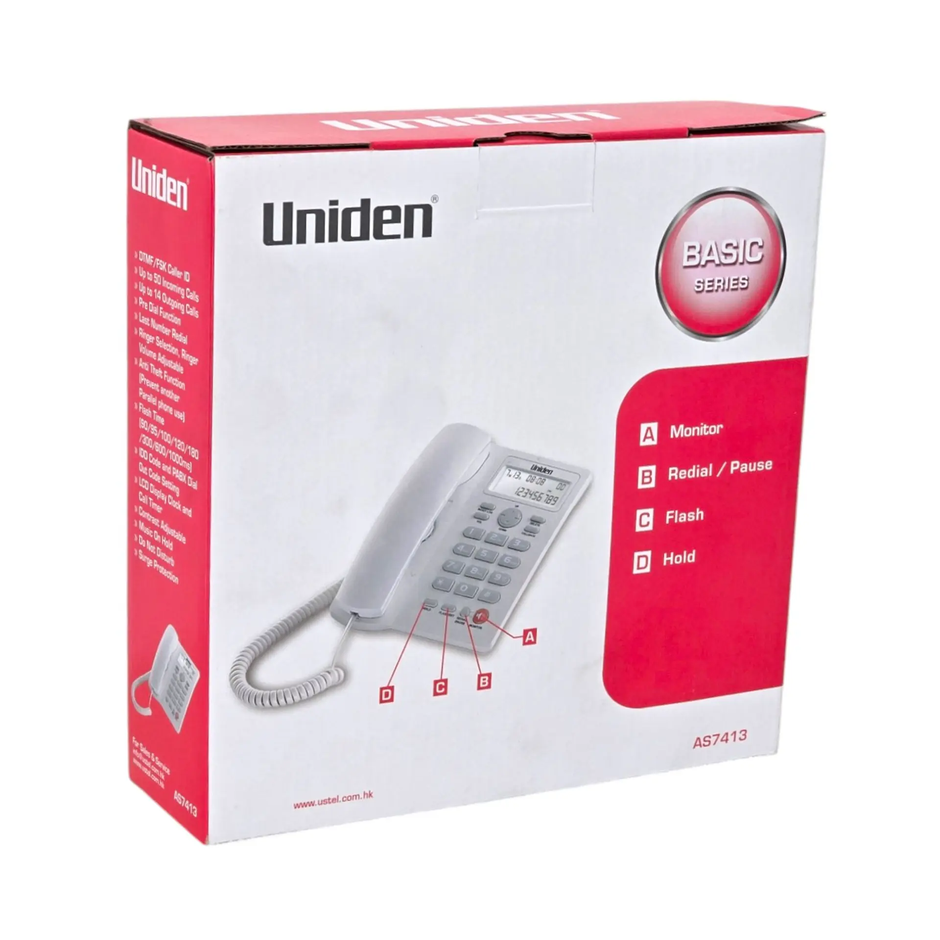 Teléfono Fijo Sobremesa Uniden AS7413 Blanco 5