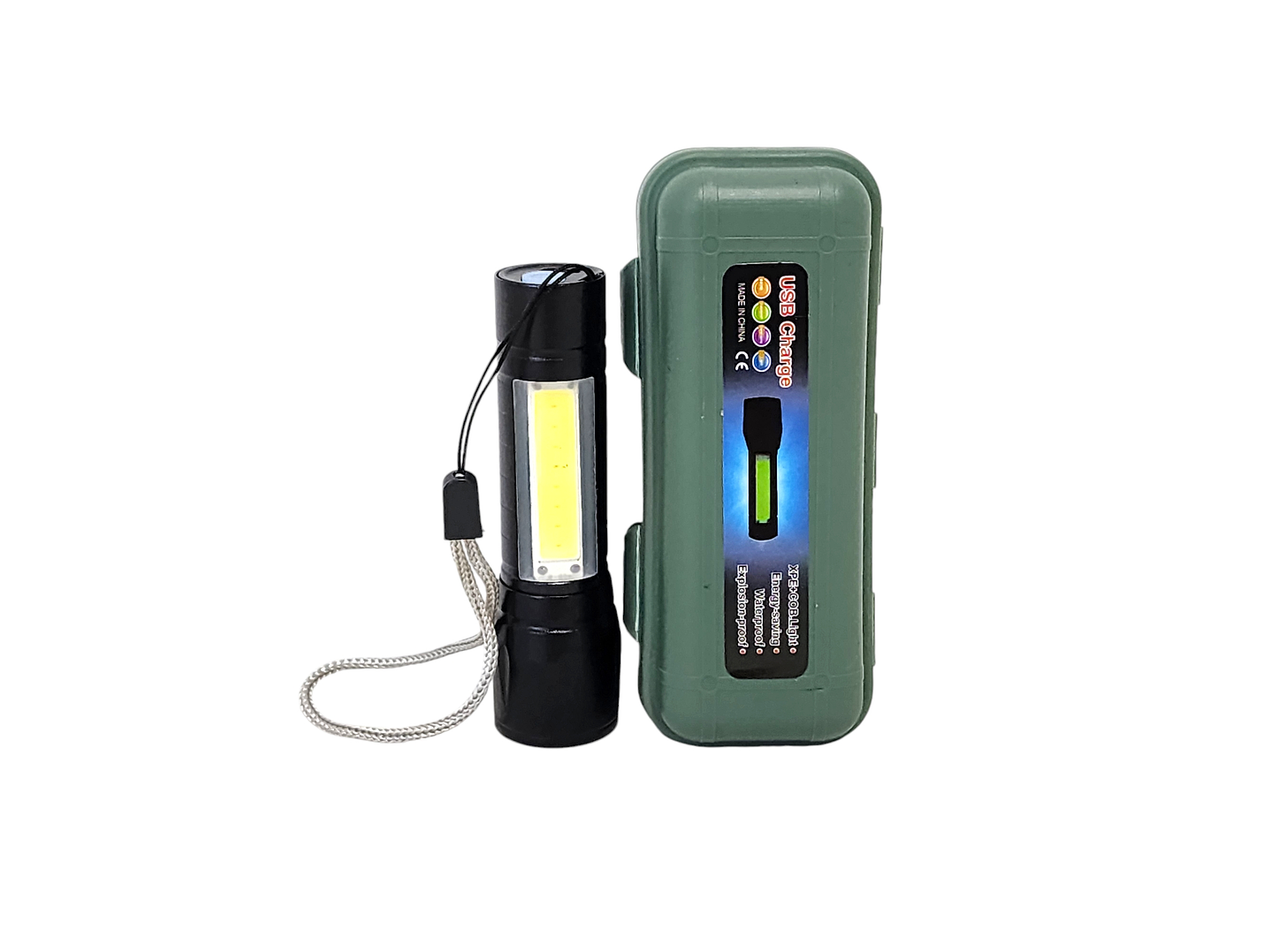 Linterna Led Recargable  Zoom COB + XPE PM401 4