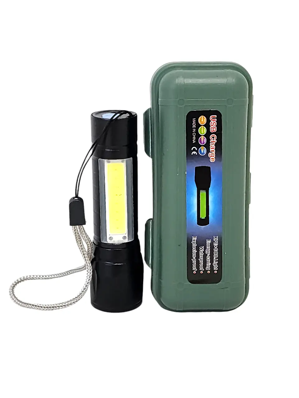 Linterna Led Recargable  Zoom COB + XPE PM401 4