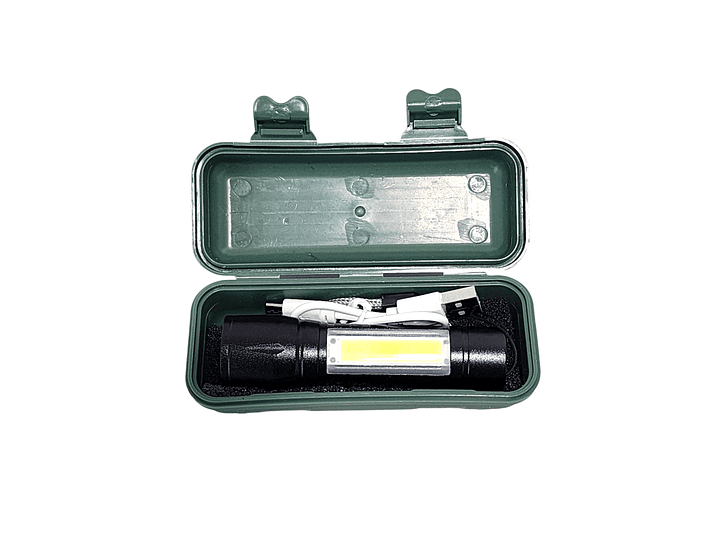 Linterna Led Recargable  Zoom COB + XPE PM401 5