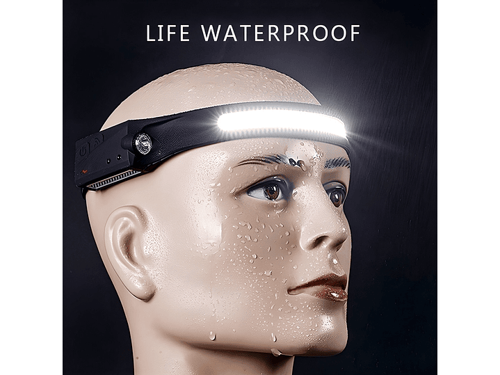 Linterna Cintillo Banda LED COB+XPE Recargable con Sensor YT200 2