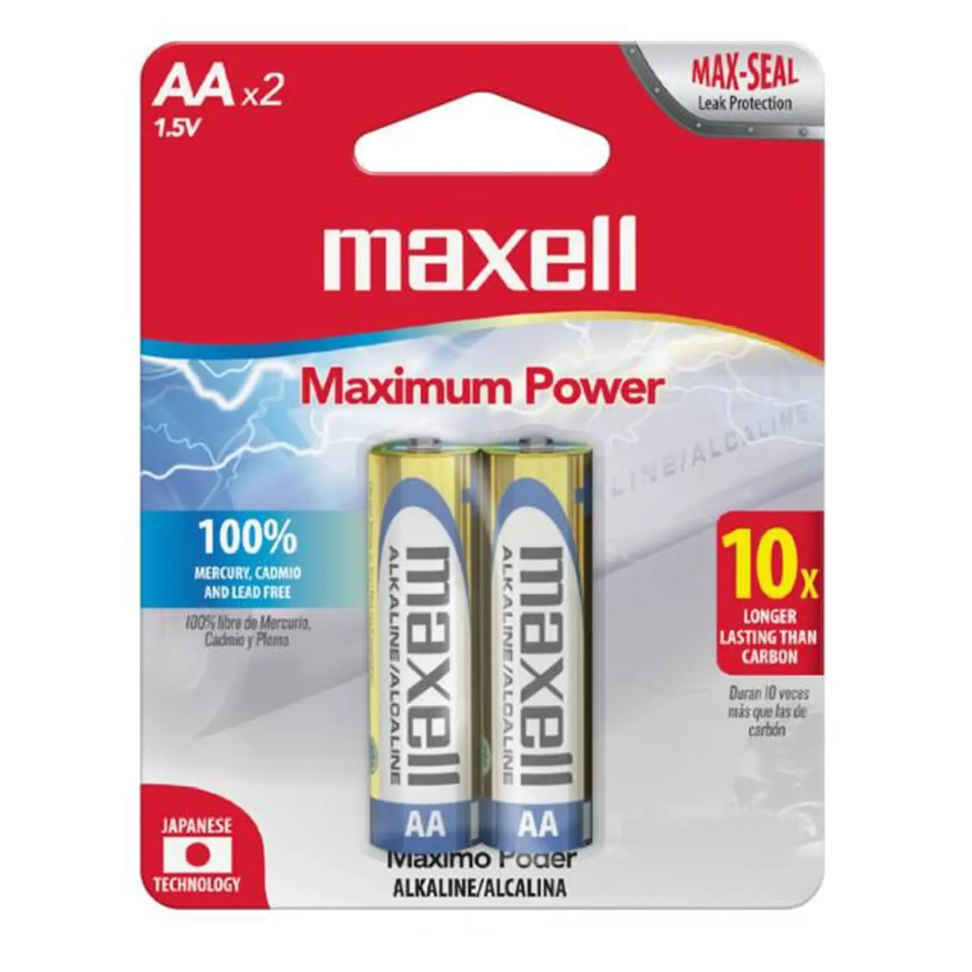 Pack 2 Pilas Alcalinas Aa Maxell Blíster 1