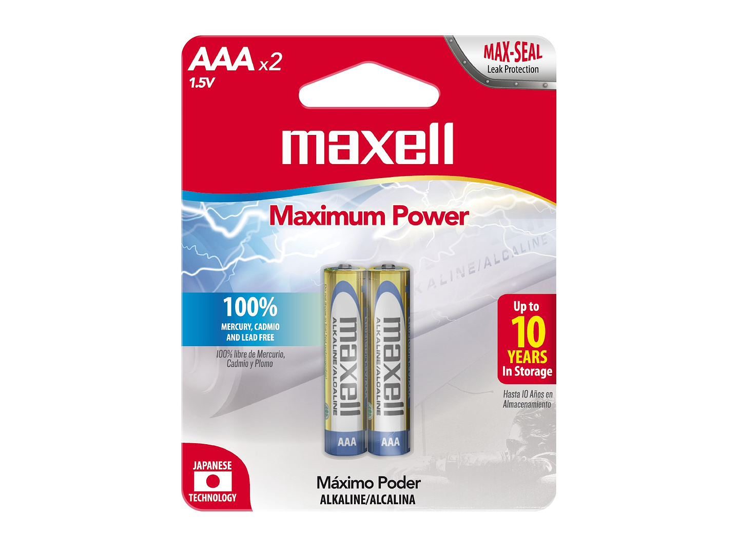 Pack 2 Pilas Alcalinas AAA Maxell Blíster 1