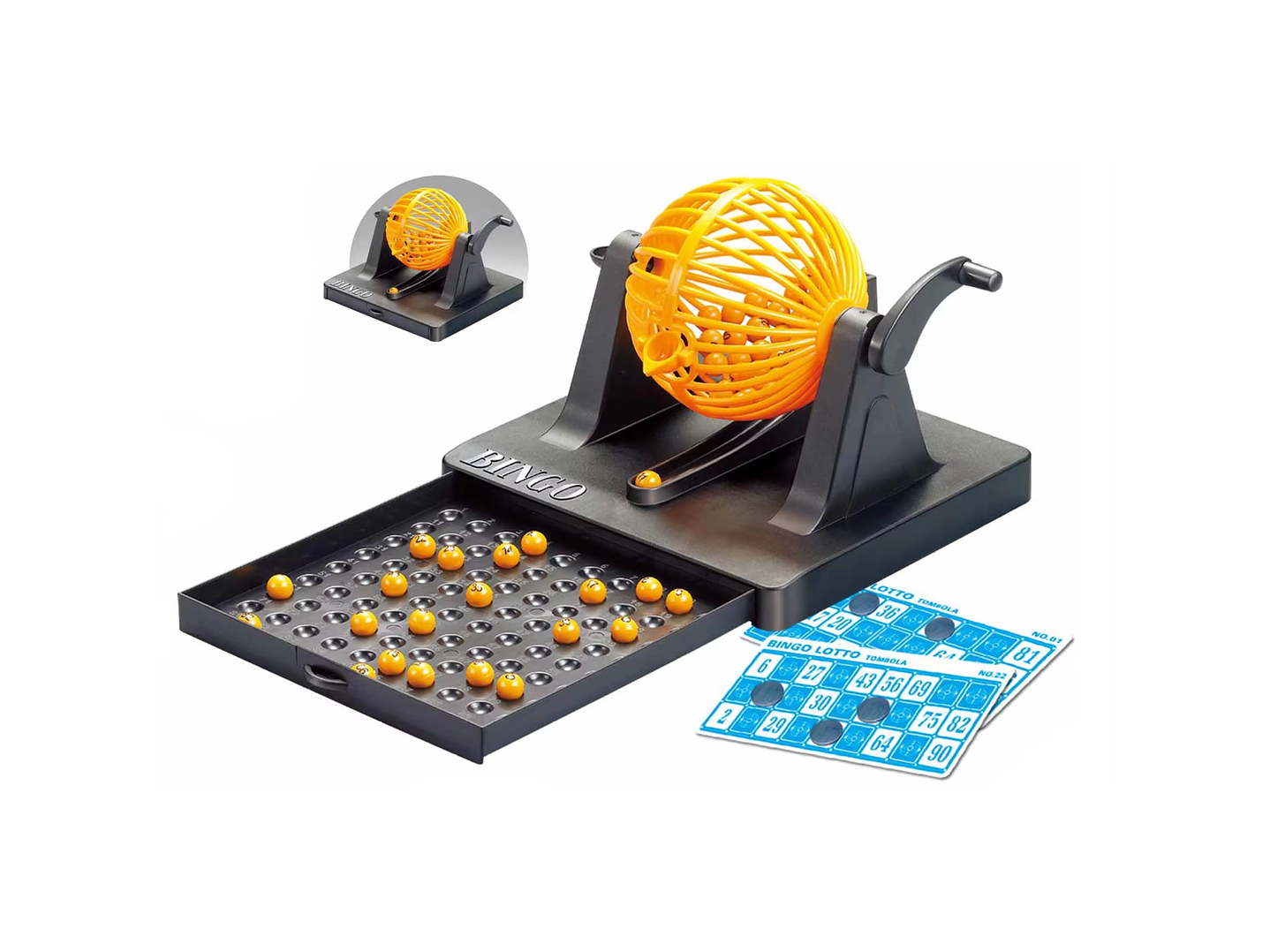 Juego Set Mini Bingo Tómbola 90 Números y 12 Cartones 2