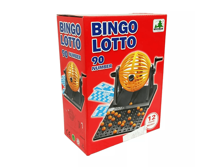 Juego Set Mini Bingo Tómbola 90 Números y 12 Cartones 8