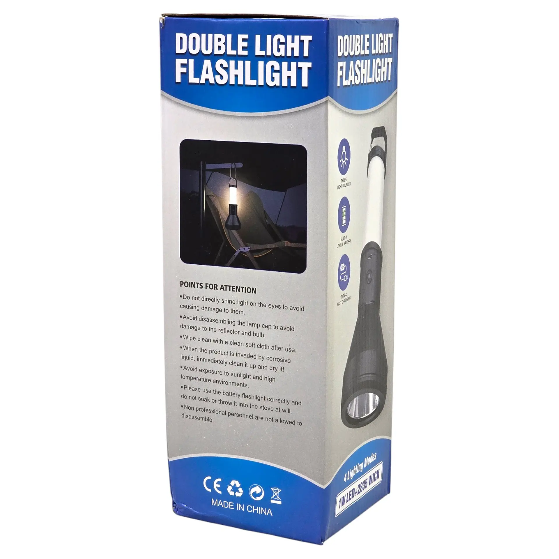 Linterna Recargable Led 2 en 1 de Mano y Colgante 26cm 7