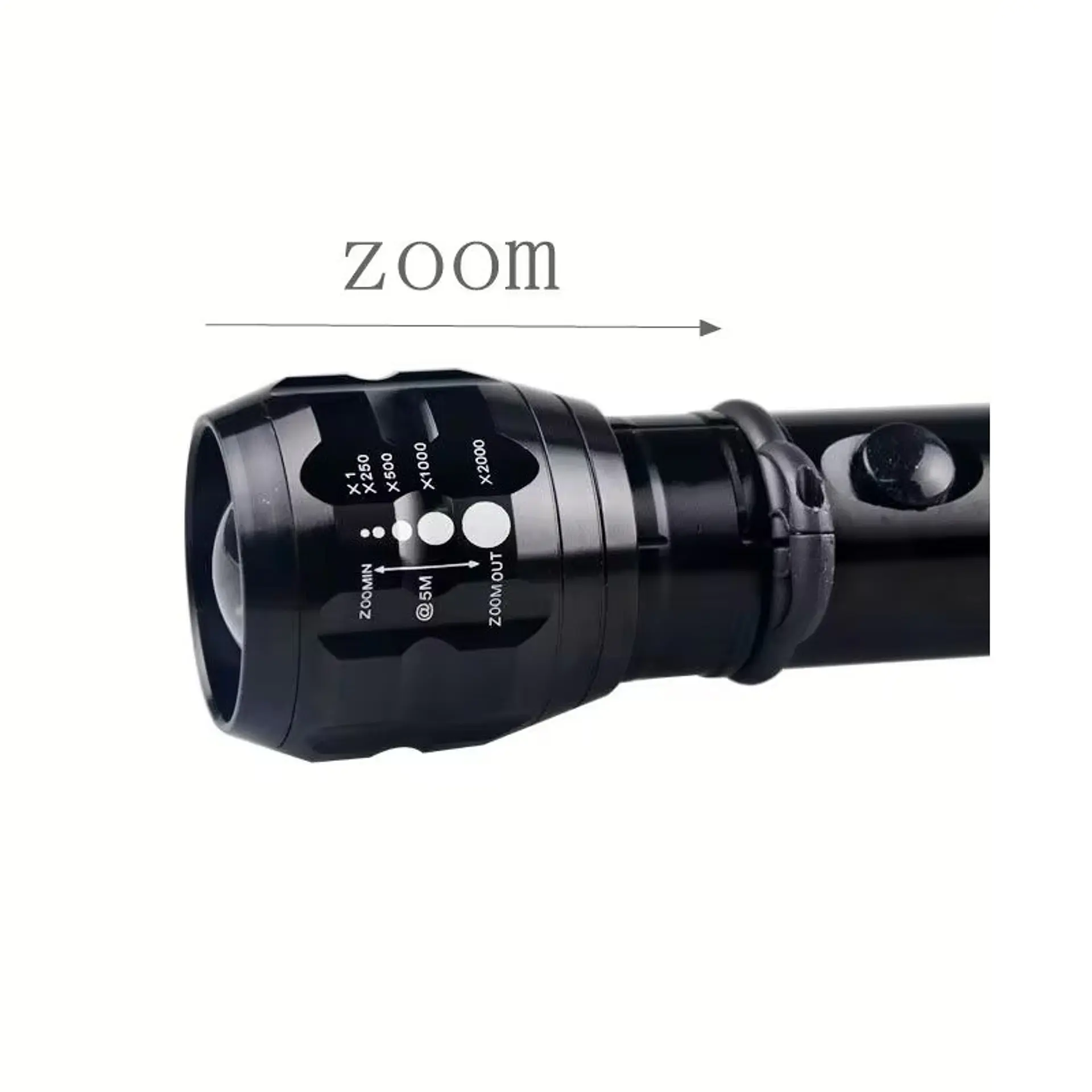 Linterna Táctica Led Aluminio 30cm a Pilas GK8033 3