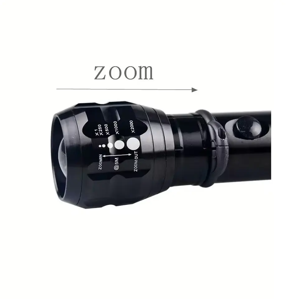 Linterna Táctica Led Aluminio 30cm a Pilas GK8033 3