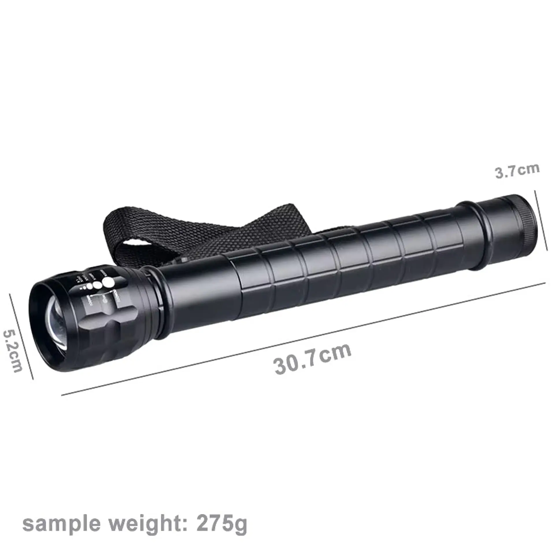 Linterna Táctica Led Aluminio 30cm a Pilas GK8033 6