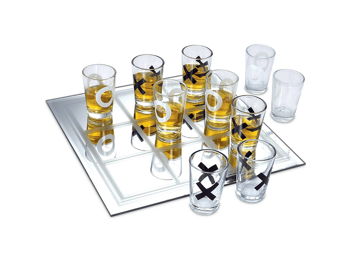 Juego de Shot Gato Tik Tac Toe 9 vasos Chupito 1
