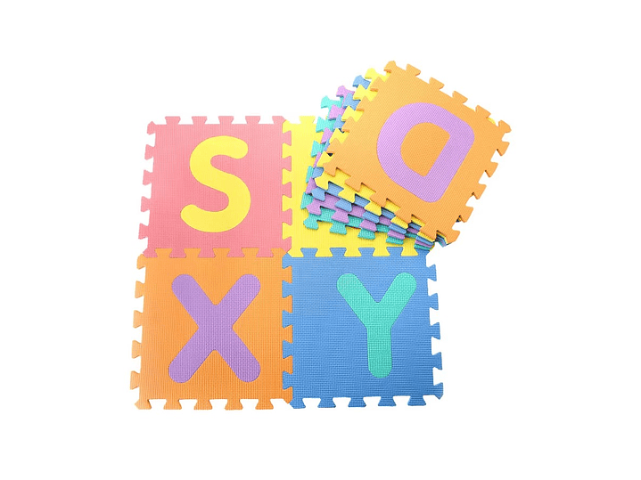 Alfombra Puzzle De Goma Eva Letras 10 Piezas Multicolor 1