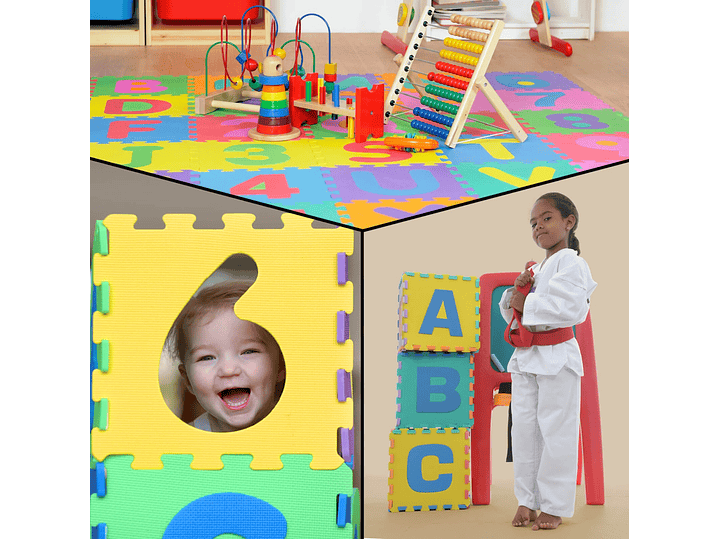 Alfombra Puzzle De Goma Eva Letras 10 Piezas Multicolor 5