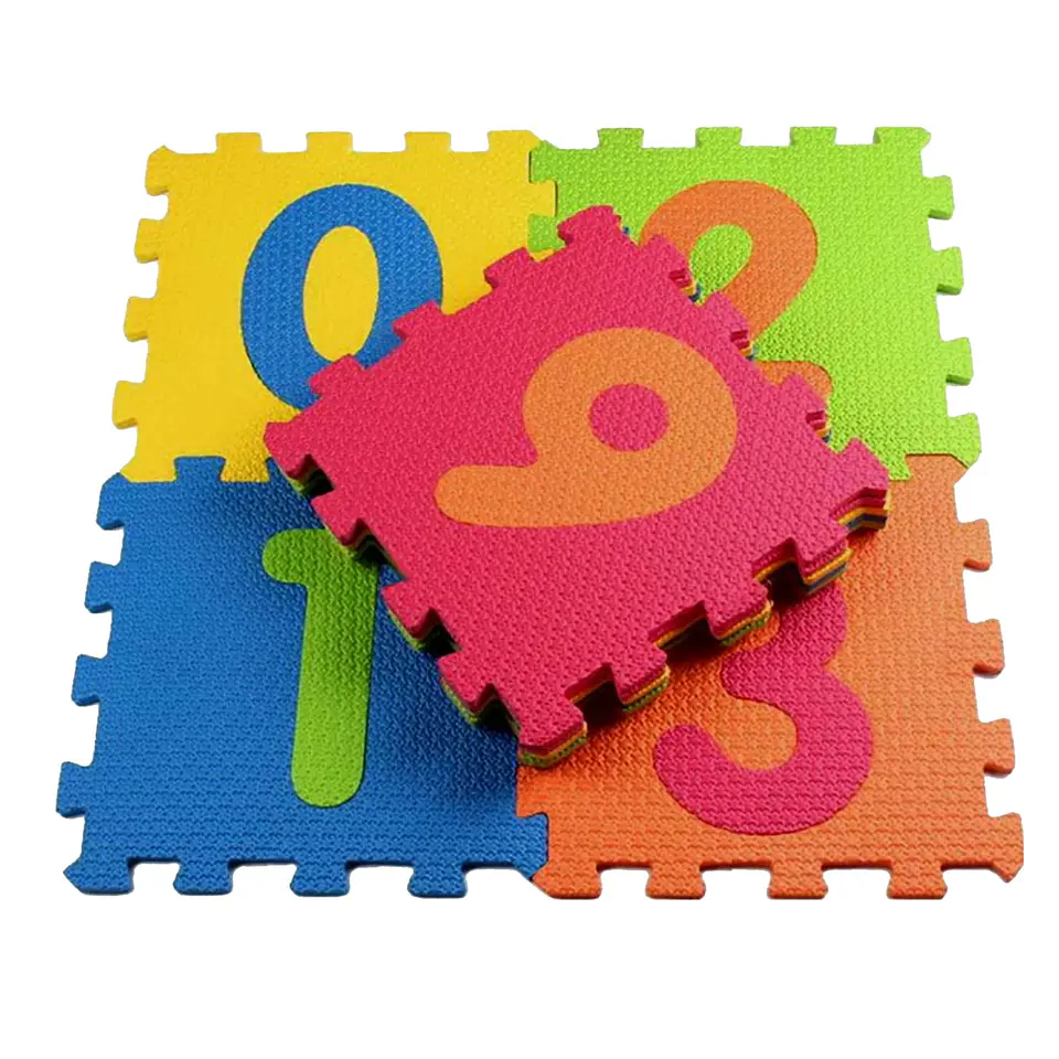 Alfombra Puzzle De Goma Eva Números 10 Piezas Multicolor 1