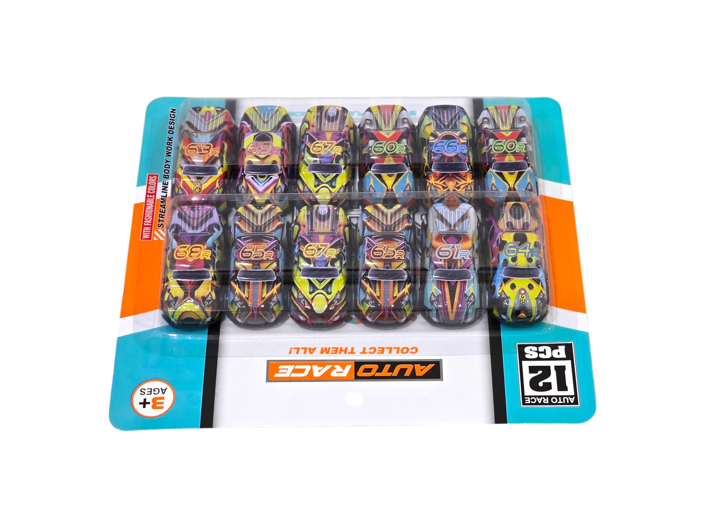 Set 12 autitos Multicolor Auto Race 3