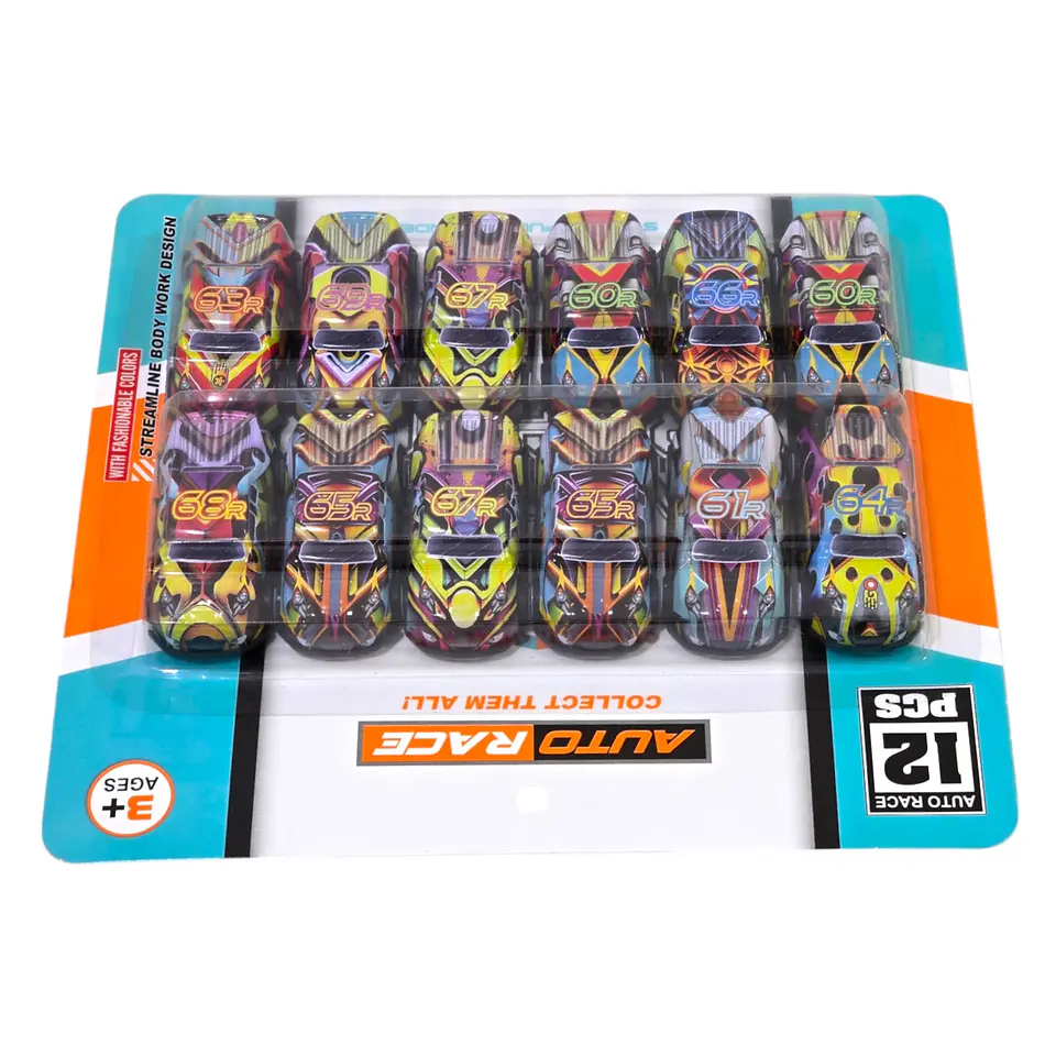 Set 12 autitos Multicolor Auto Race 3