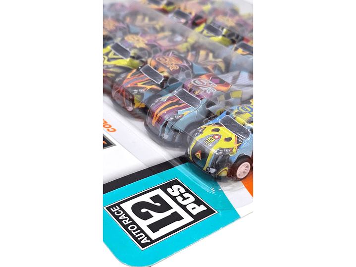 Set 12 autitos Multicolor Auto Race 4